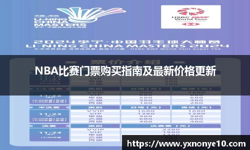 NBA比赛门票购买指南及最新价格更新